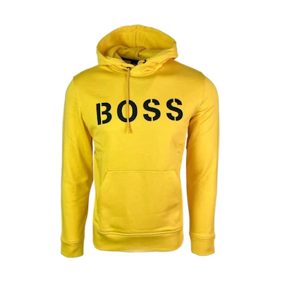 HUGO BOSS SS23 Logo Print Pullover Sweatshirt Yellow () 50462542-722