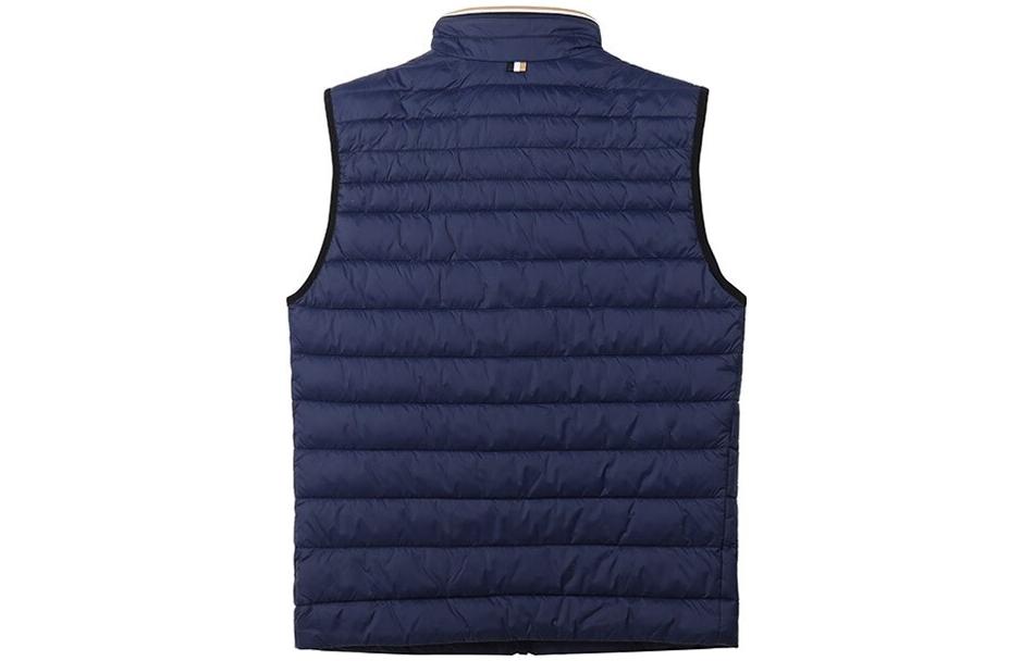 Lookbook 雨果博斯 SS23 标志印花立领棉质背心 深蓝色. 50464300-404