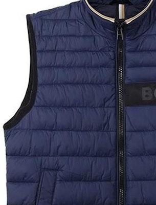 雨果博斯 SS23 标志印花立领棉质背心 深蓝色. 50464300-404 Details for 雨果博斯 SS23 标志印花立领棉质背心 深蓝色. 50464300-404