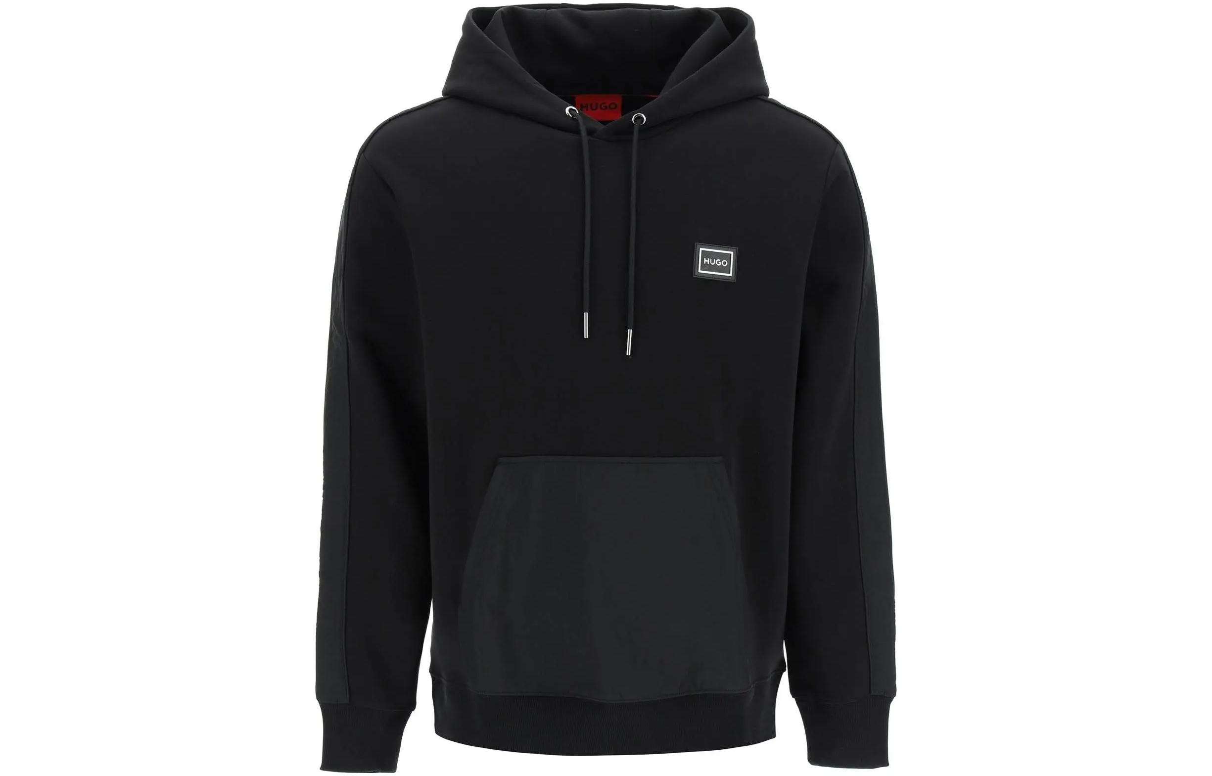 HUGO BOSS SS23 Logo Pullover Hoodie Long Sleeve Black 50485261-001