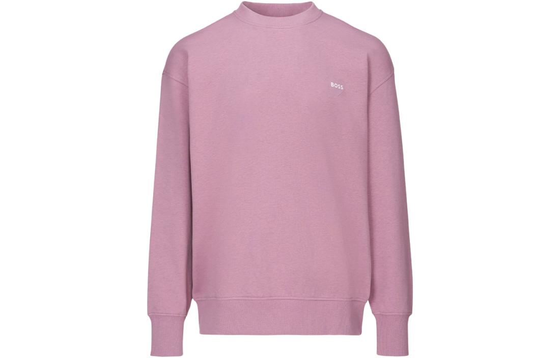 HUGO BOSS SS23 Monogram Print Crewneck Long Sleeve Sweatshirt Unisex Pink 50500821-686
