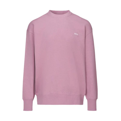 HUGO BOSS SS23 Monogram Print Crewneck Long Sleeve Sweatshirt Unisex Pink 50500821-686