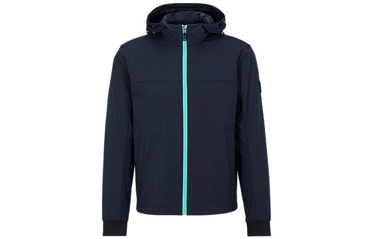 HUGO BOSS SS23 Navy Hooded Zip-Up Jacket 50485941-402