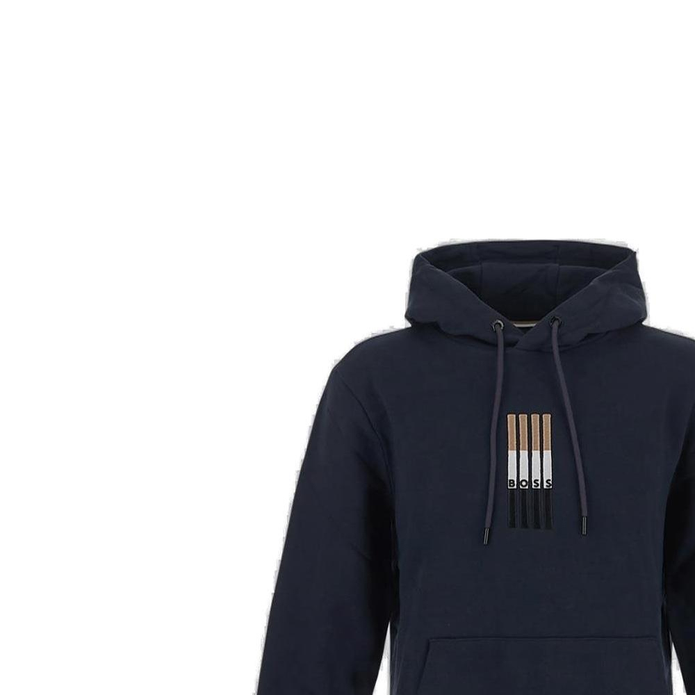 HUGO BOSS SS23 Navy Hoodie with Logo Embroidery and Drawstring 50481751-404 圖 4