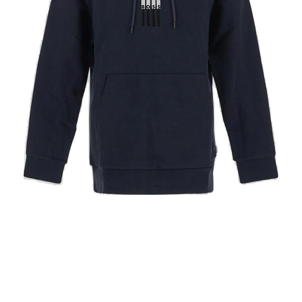HUGO BOSS SS23 Navy Hoodie with Logo Embroidery and Drawstring 50481751-404 圖 6