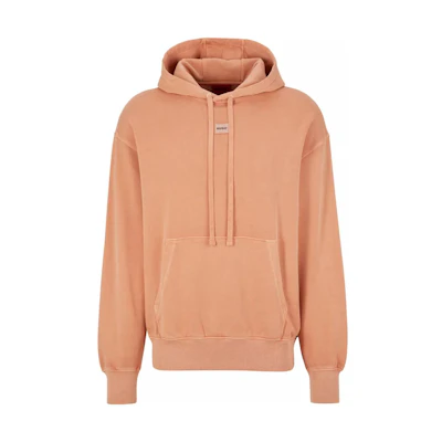 HUGO BOSS SS23 Orange Hoodie with Letter Print 50486453-899
