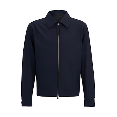 HUGO BOSS SS23 Performance Slim Fit Zip Polo Jacket Navy Blue () 50490125-404