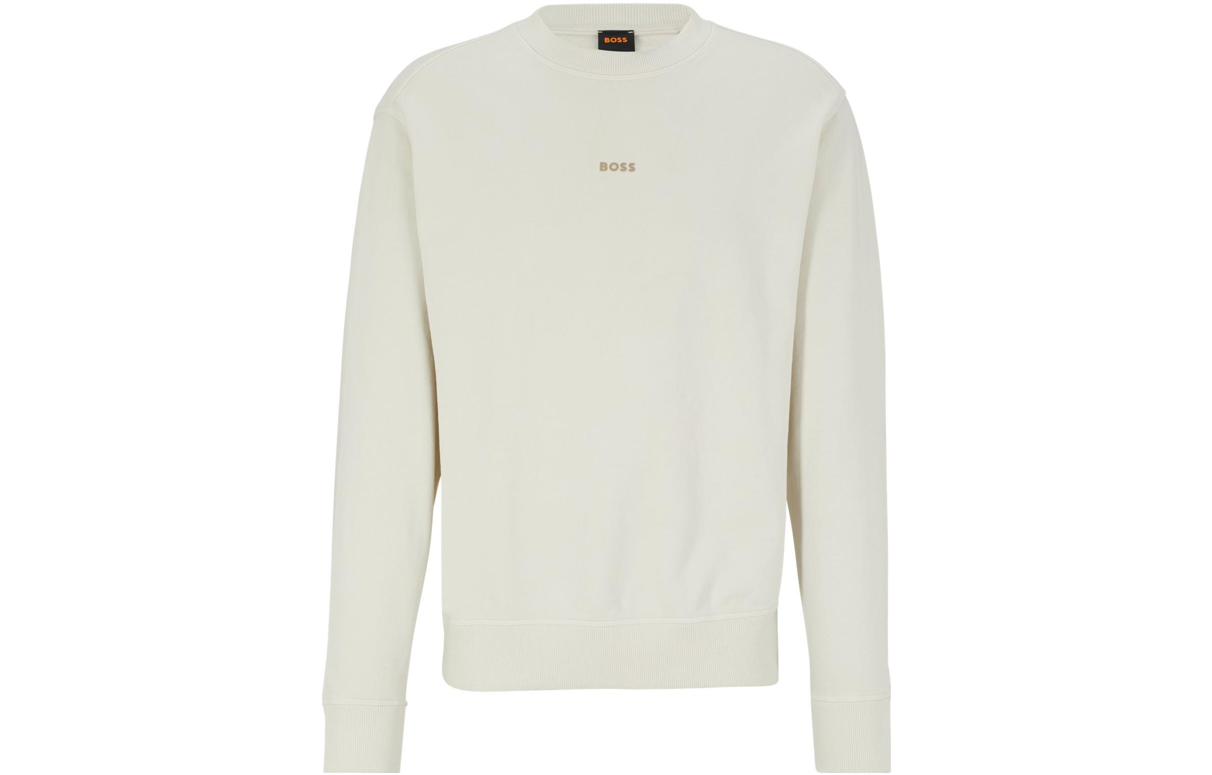 HUGO BOSS SS23 Plain White Crewneck Sweatshirt 50472271-277