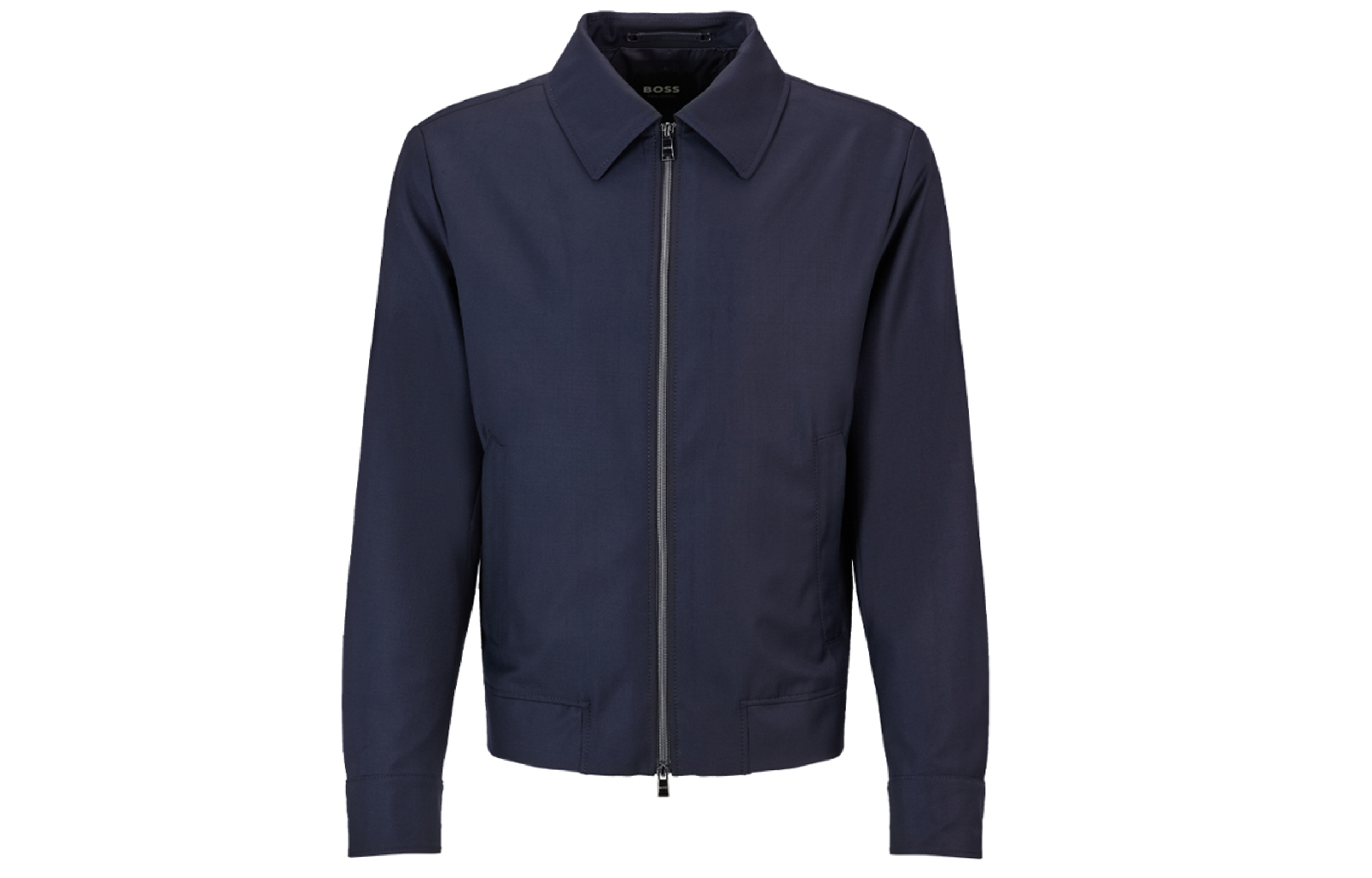 HUGO BOSS SS23 Plain Zip-Up Jacket Navy Blue 50480031-410