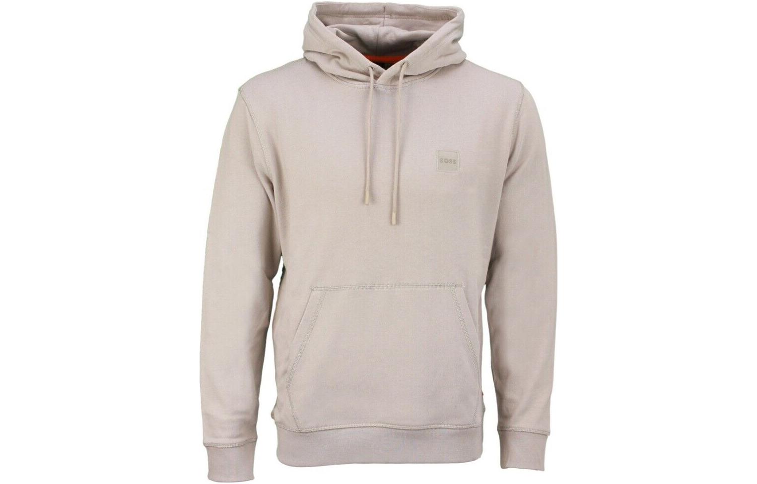 HUGO BOSS SS23 Pullover Sweatshirt Gray with Logo Patch for Men 50468445-090