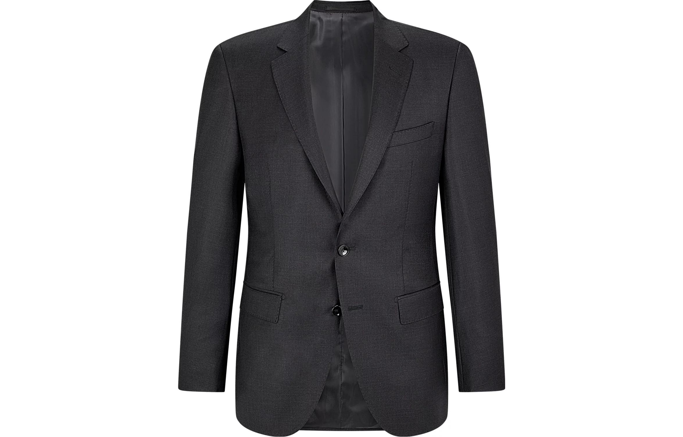 HUGO BOSS SS23 Slim-Fit Button-Up Suit Jacket Men’s Light Gray 50384765-061