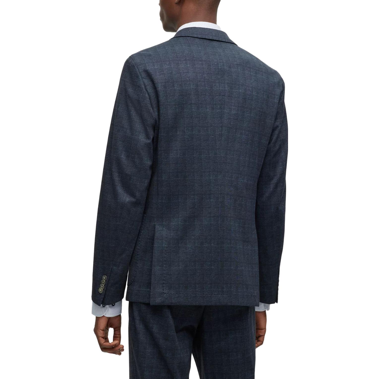 HUGO BOSS SS23 Slim Fit Plaid Long Sleeve Blazer Navy Blue - . 50484777-404 圖 5
