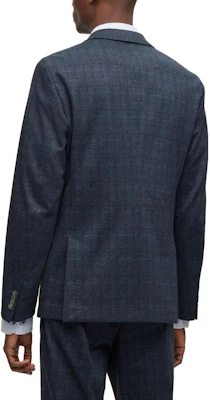 HUGO BOSS SS23 Slim Fit Blazer Lengan Panjang Kotak-Kotak Biru Navy. 50484777-404 Purchase HUGO BOSS SS23 Slim Fit Blazer Lengan Panjang Kotak-Kotak Biru Navy. 50484777-404