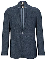 HUGO BOSS SS23 Slim Fit Single-Button Long Sleeve Blazer Navy 50488356-404 HUGO BOSS SS23 Slim Fit Single-Button Long Sleeve Blazer Navy 50488356-404