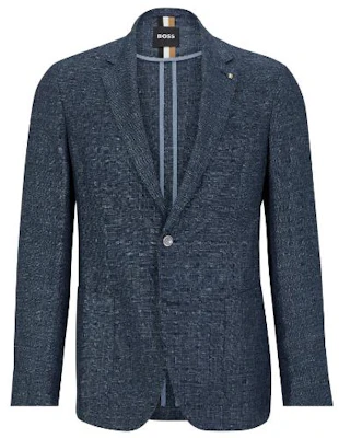 HUGO BOSS SS23 修身单扣长袖西装外套 海军蓝 50488356-404 Buy HUGO BOSS SS23 修身单扣长袖西装外套 海军蓝 50488356-404