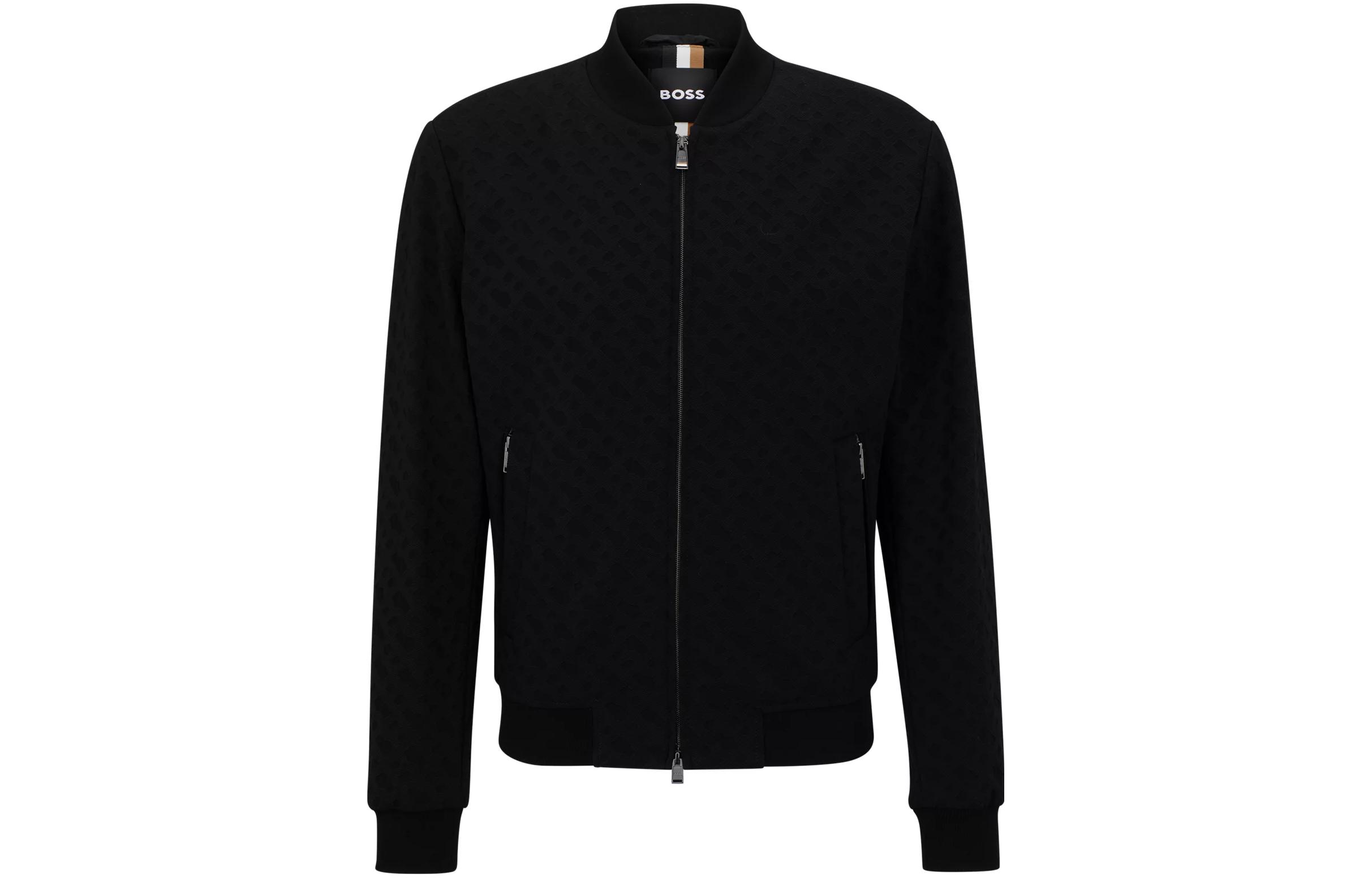 HUGO BOSS SS23 Slim Fit Zip-Up Jacket - Black 50497294-001