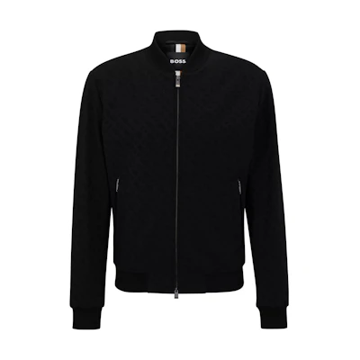 HUGO BOSS SS23 Slim Fit Zip-Up Jacket - Black 50497294-001
