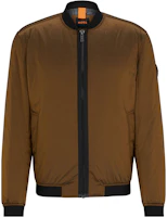 HUGO BOSS SS23 Solid Brown Zip-Up Bomber Jacket 50496479-280 HUGO BOSS SS23 Solid Brown Zip-Up Bomber Jacket 50496479-280