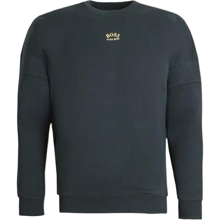 HUGO BOSS SS23 Solid Color Letter Print Sweatshirt Black 50413129-006