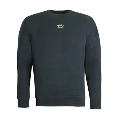 HUGO BOSS SS23 Solid Color Letter Print Sweatshirt Black 50413129-006