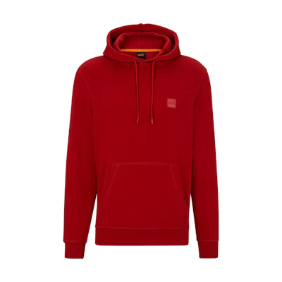 HUGO BOSS SS23 Solid Color Logo Hoodie Pullover Red () 50468445-624