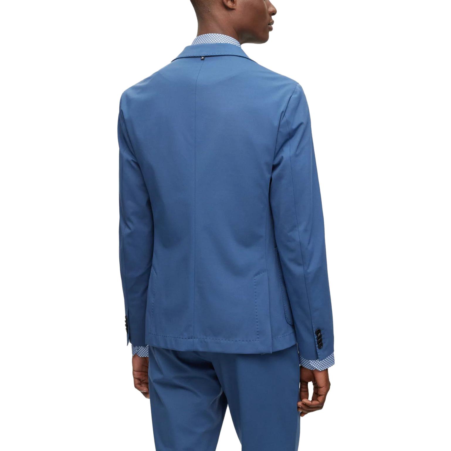 HUGO BOSS SS23 Solid Color Long Sleeve Blazer Jacket Men’s Blue 50495607-475 圖 4