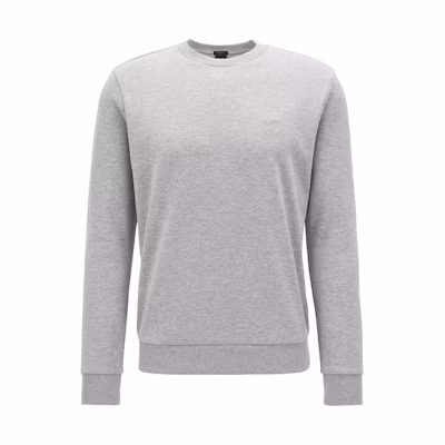 HUGO BOSS SS23 Solid Gray Crewneck Long-Sleeve Sweatshirt SALBO1-4333-059