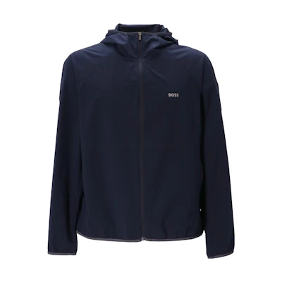 HUGO BOSS SS23 Solid Hooded Zip Jacket Blue 50491921-402