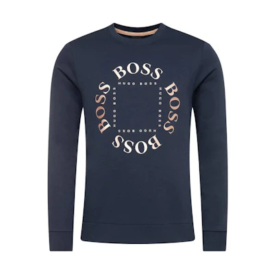 HUGO BOSS SS23 Solid Logo Crewneck Sweatshirt Men’s Blue 50426220-412