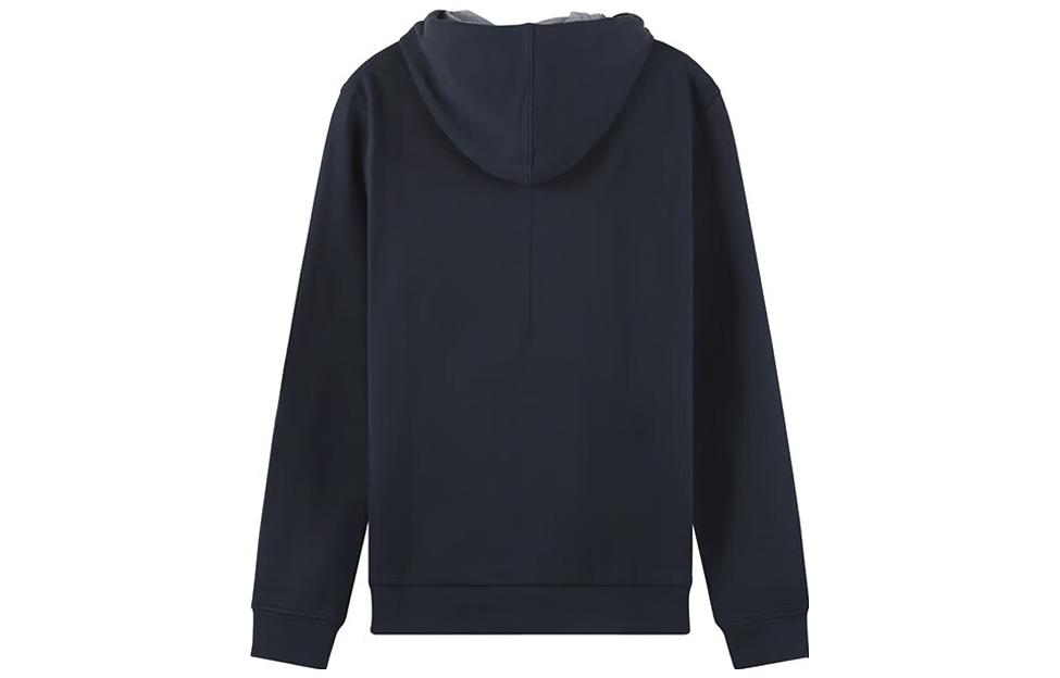 HUGO BOSS SS23 Solid Logo Embroidered Hoodie - Dark Blue 50483036-402 圖 3