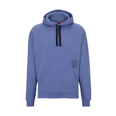 HUGO BOSS SS23 Solid Logo Embroidered Pullover Sweatshirt Men’s Blue 50482847-513