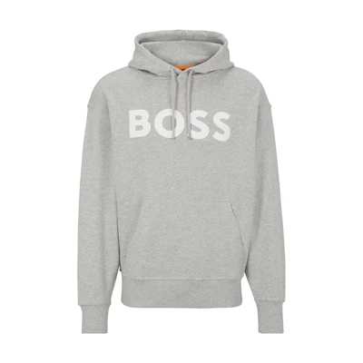 HUGO BOSS SS23 Solid Logo Hoodie Men’s Light Grey 50487134-071