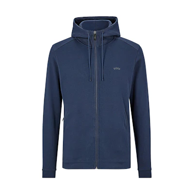 HUGO BOSS SS23 Solid Logo Patch Sweatshirt Navy Blue 50469104-410