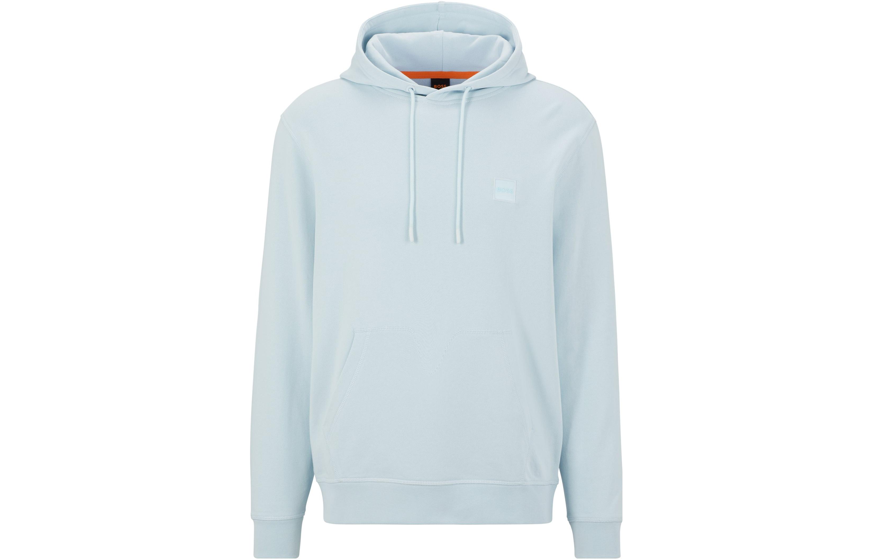 HUGO BOSS SS23 Solid Logo Pullover Sweatshirt Light Blue 50468445-469