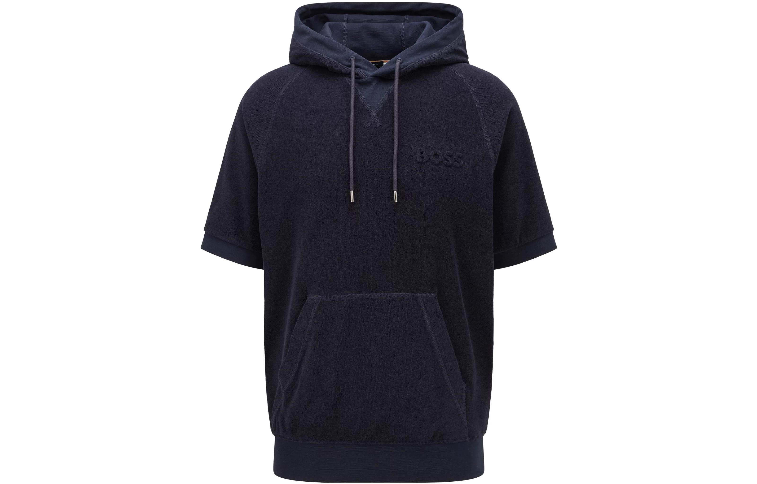 HUGO BOSS SS23 Solid Navy Blue Sweatshirt for Men 50471700-404