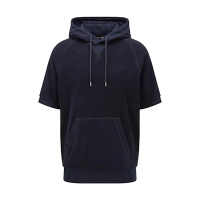 HUGO BOSS SS23 Solid Navy Blue Sweatshirt for Men 50471700-404