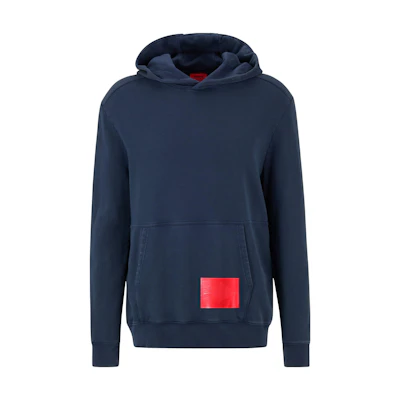 HUGO BOSS SS23 Solid Oversized Pocket Hoodie Indigo Blue 50485662-784