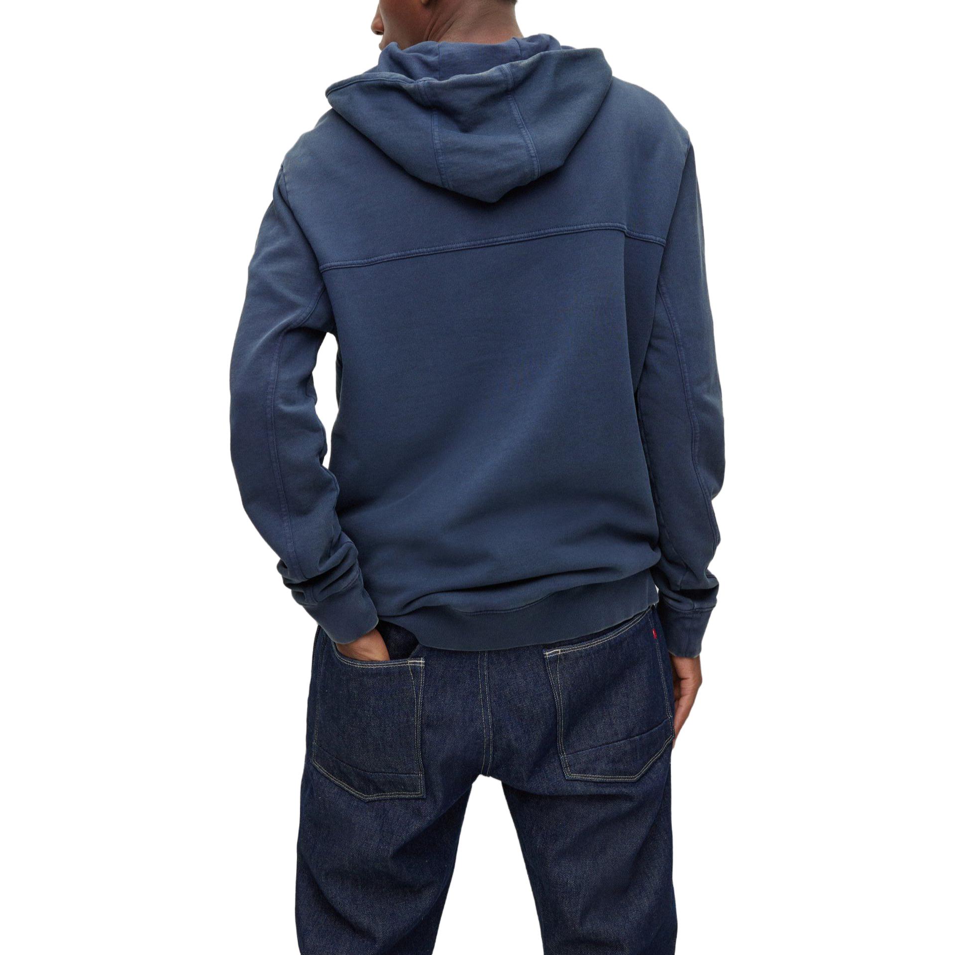 HUGO BOSS SS23 Solid Oversized Pocket Hoodie Indigo Blue 50485662-784 圖 4