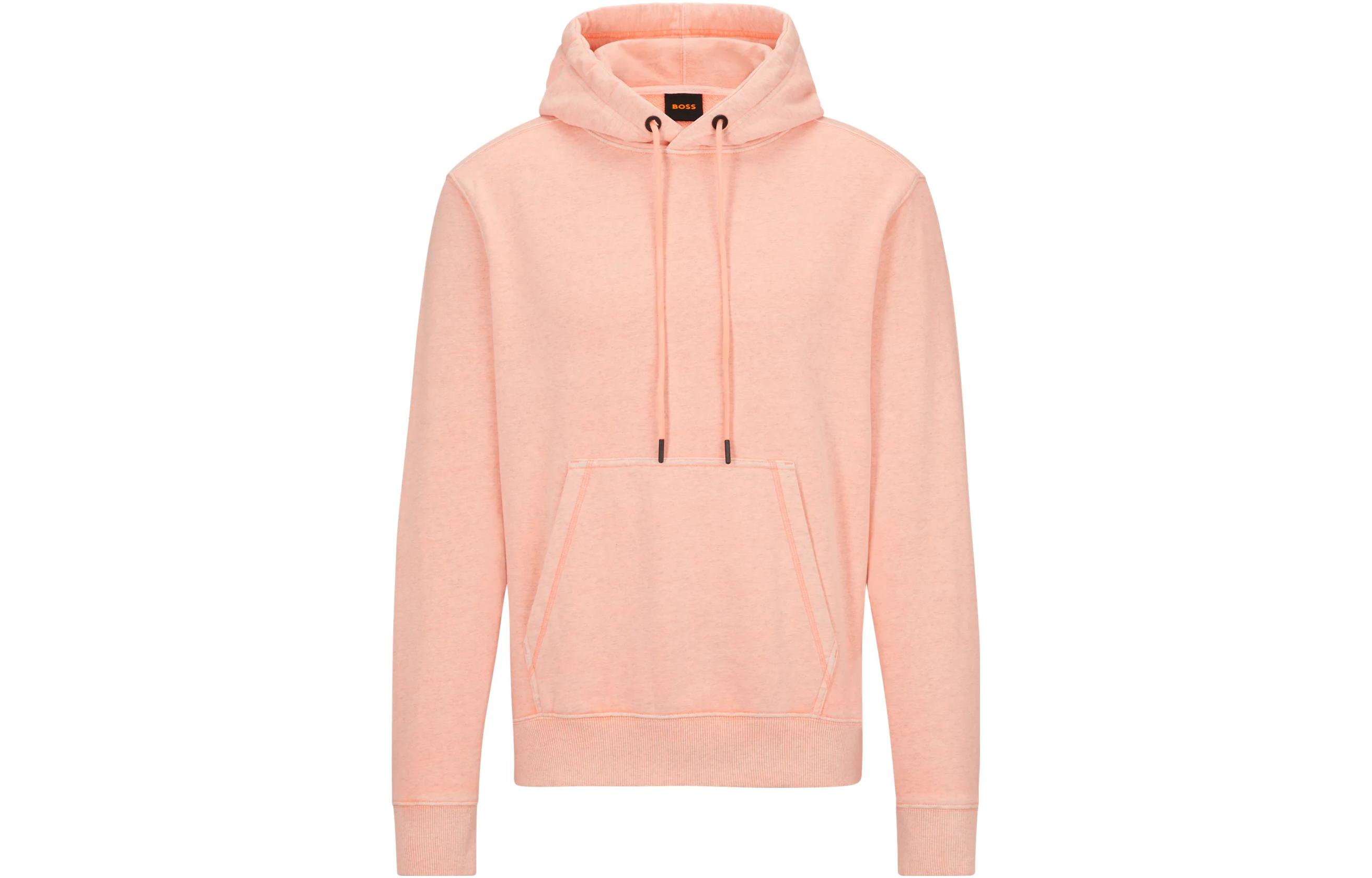 HUGO BOSS SS23 Solid Pink Pullover Hoodie 50485817-827