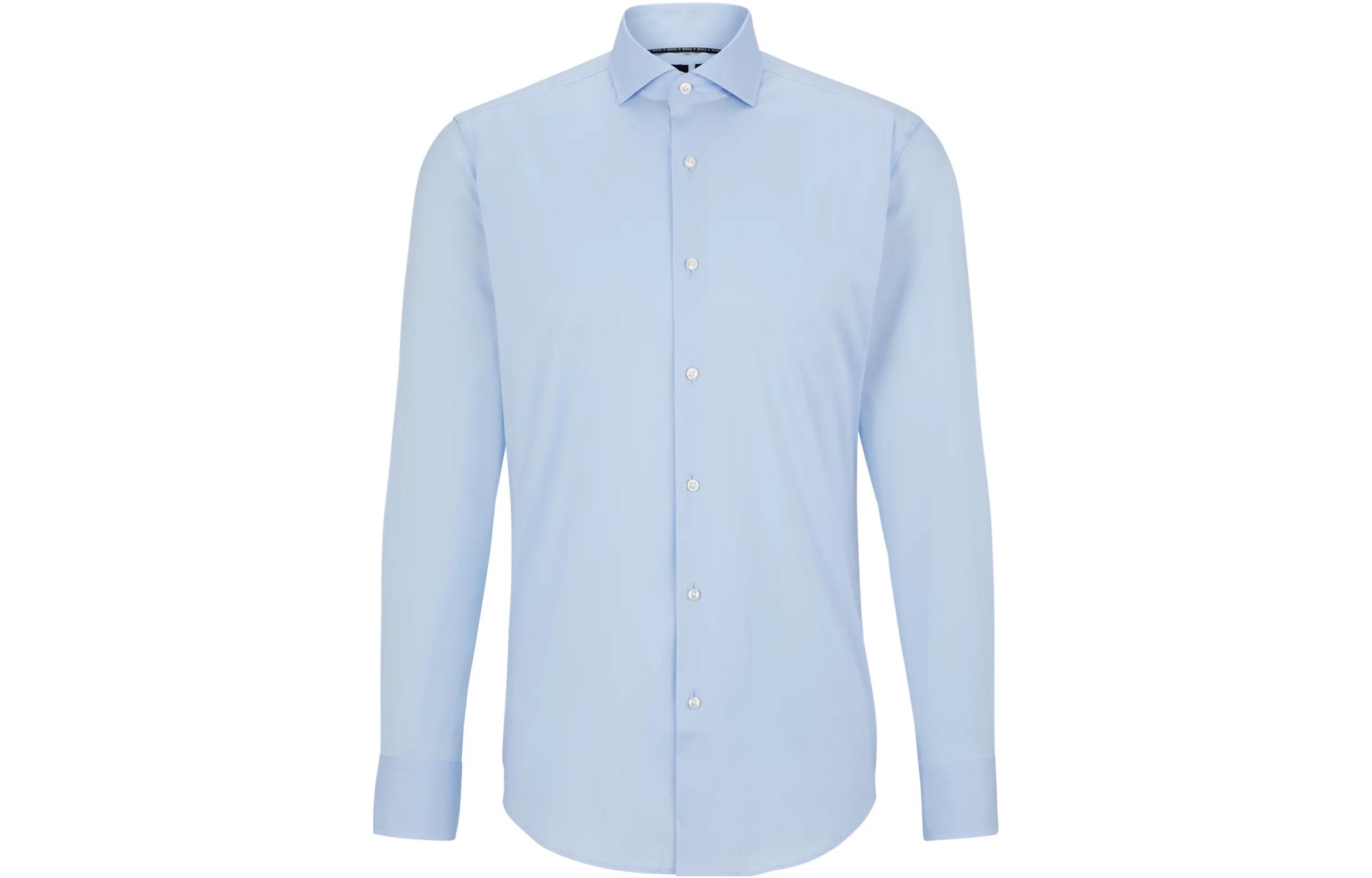 Order HUGO BOSS SS23 Solid Single-Breasted Long-Sleeve Shirt Men’s Light Blue. 50479915-450
