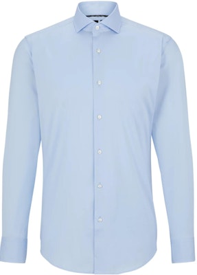 HUGO BOSS SS23 Solid Single-Breasted Long-Sleeve Shirt Men’s Light Blue. 50479915-450 Order HUGO BOSS SS23 Solid Single-Breasted Long-Sleeve Shirt Men’s Light Blue. 50479915-450