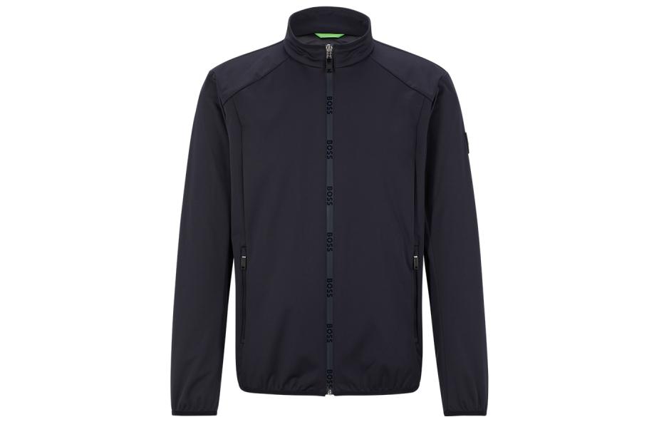 HUGO BOSS SS23 Solid Stand-Collar Zip Casual Jacket - Navy 50482336-402