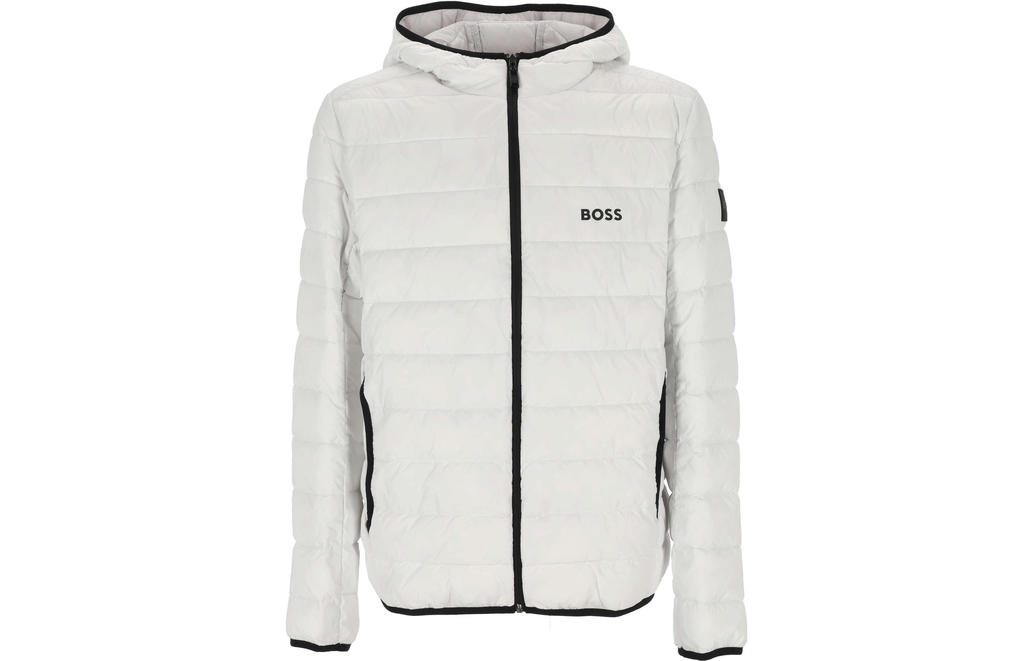 HUGO BOSS SS23 Solid White Hooded Long Sleeve Jacket for Men 50472472100