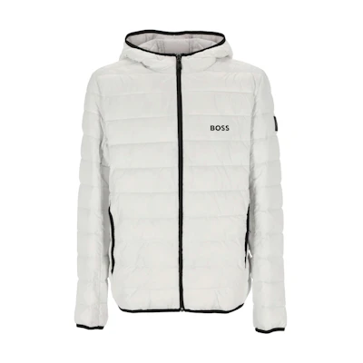 HUGO BOSS SS23 Solid White Hooded Long Sleeve Jacket for Men 50472472100