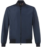 HUGO BOSS SS23 Solid Zip Bomber Jacket for Men - Dark Blue 50479241-404 HUGO BOSS SS23 Solid Zip Bomber Jacket for Men - Dark Blue 50479241-404