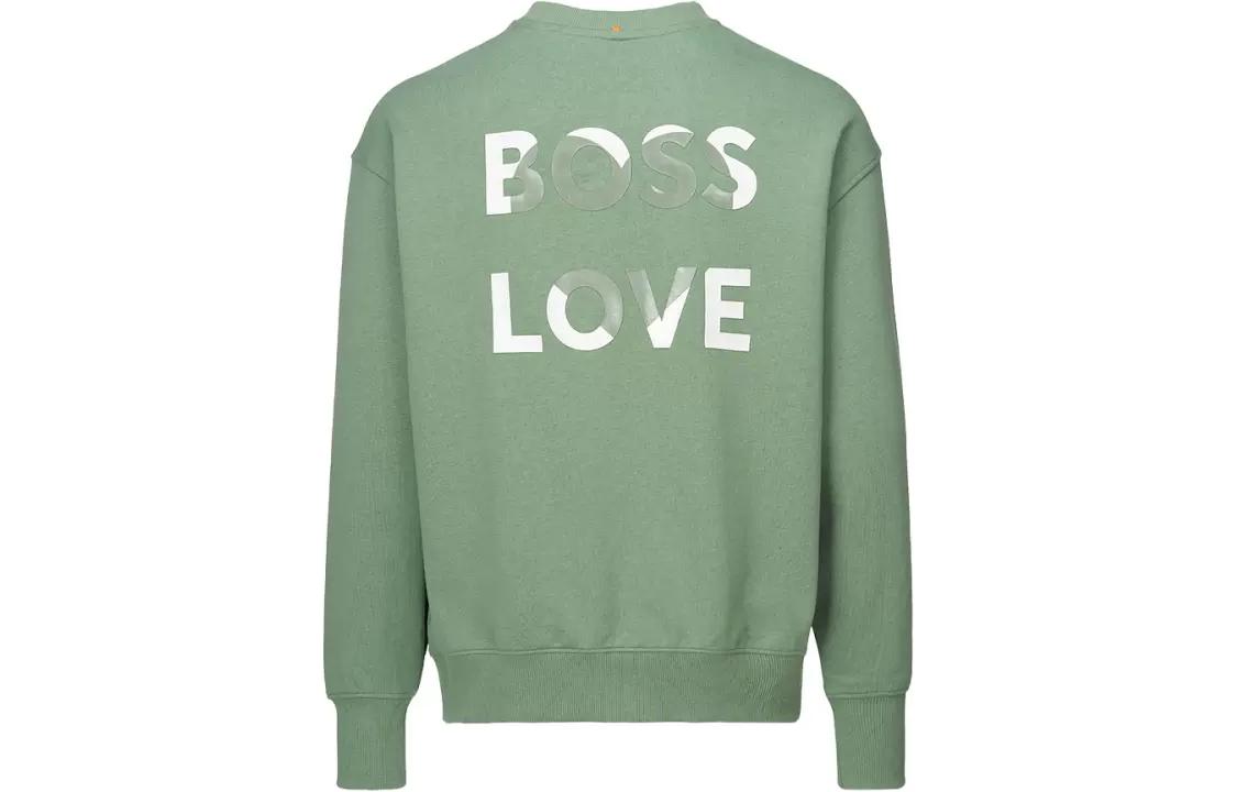 Lookbook HUGO BOSS SS23 Unisex Sweatshirt Logo Hati Hijau Muda 50500821-351