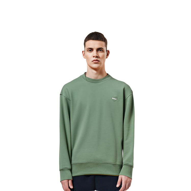 Purchase HUGO BOSS SS23 Unisex Sweatshirt Logo Hati Hijau Muda 50500821-351