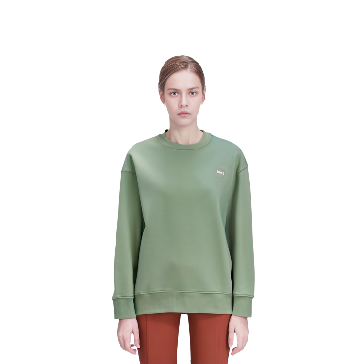 Details for HUGO BOSS SS23 Unisex Sweatshirt Logo Hati Hijau Muda 50500821-351