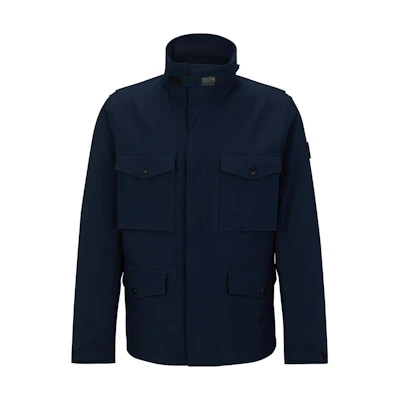 HUGO BOSS SS23 Water-Resistant Softshell Jacket Navy Blue Outerwear 50494211-404