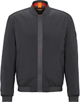 HUGO BOSS SS23 Water-Resistant Solid Badge Bomber Jacket Grey Men 50496479-022 HUGO BOSS SS23 Water-Resistant Solid Badge Bomber Jacket Grey Men 50496479-022